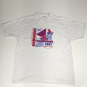 Vintage Hanes Tennessee AAA Baseball State Championships 2001 T-Shirt‎